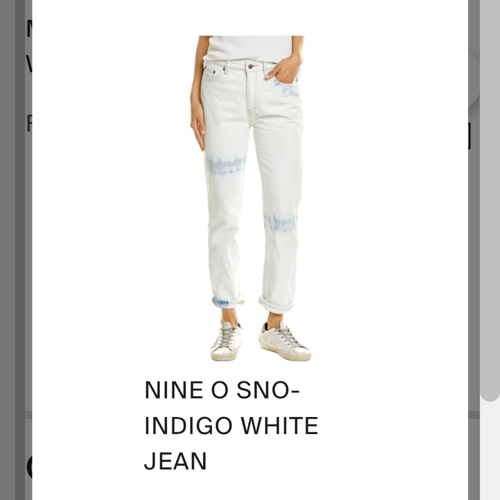 Ksubi Womens  Nine O Sno-Indigo White Jean